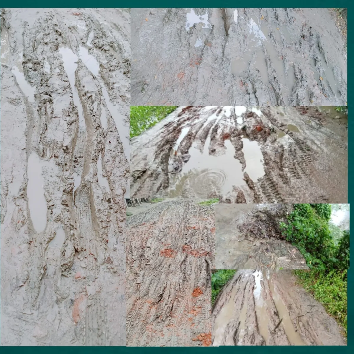 ১নং রাজারগাঁও উঃ ইউনিয়নে ৩ নং ওয়ার্ডের মেনাপুর বাজার হইতে ডিঙ্গাভাঙ্গা সড়কের বেহাল দশা।